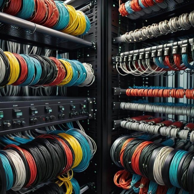 Bezpieczne układanie kabli w racku