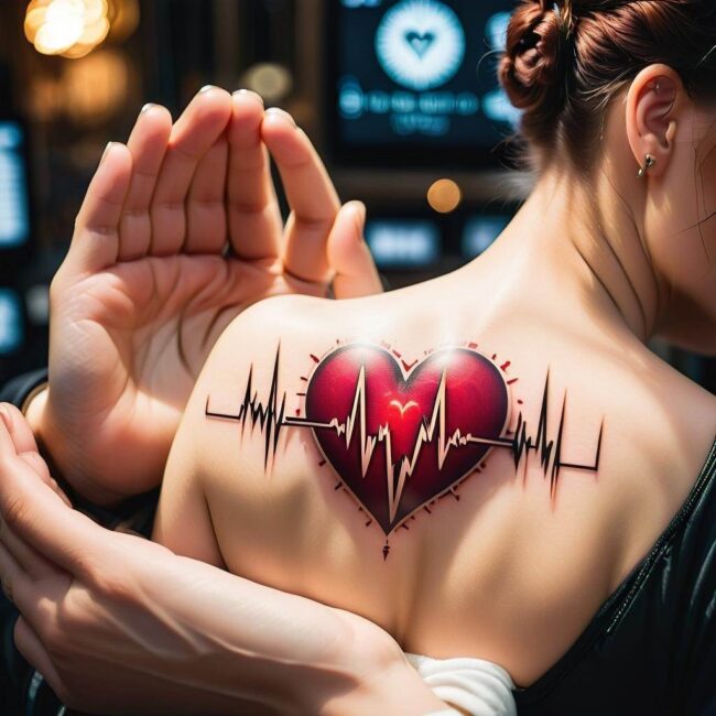 Co symbolizuje tatuaż pulsującego serca