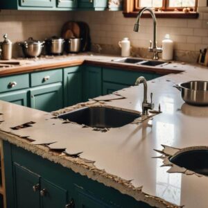 Eliminowanie śladów po oparzeniach na blacie