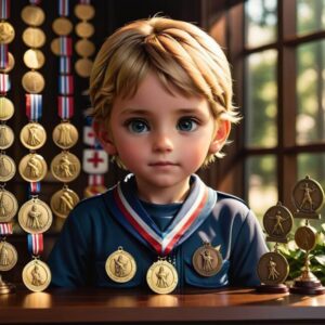 Galeria medali dziecięcych w pokoju