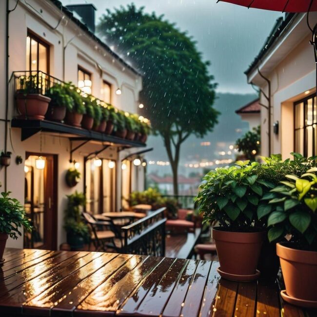 Ochrona tarasu przed opadem