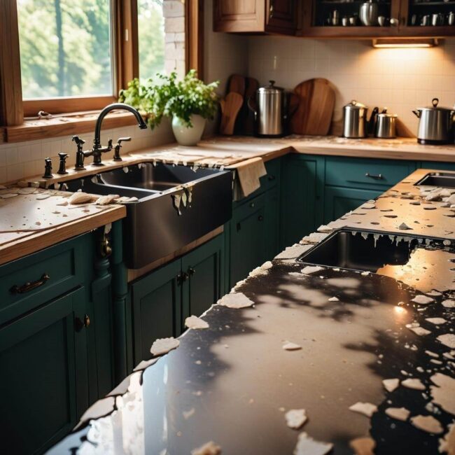 Odmładzanie starego blatu kuchennego