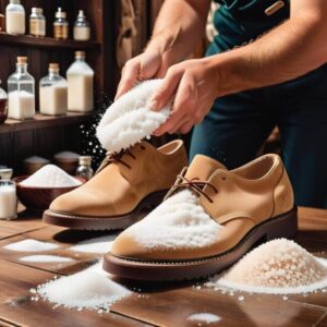 Profesjonalne produkty do czyszczenia zamszowych butów z solą