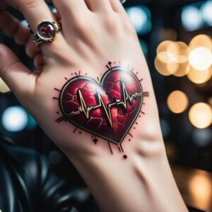 Puls serca jako motyw tatuażu
