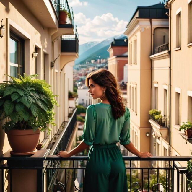 Separacja przestrzeni na balkonie