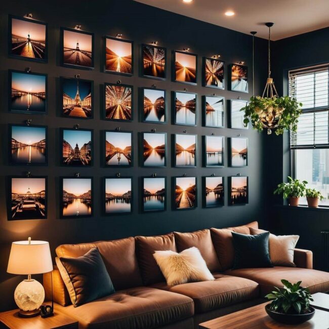 Zawieszenie zdjęć na ścianie bez użycia ram